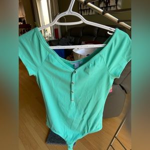 turquoise bodysuit never worn